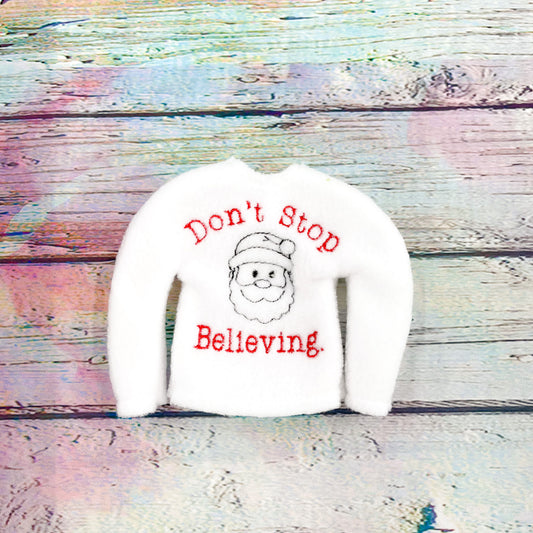 Don't Stop Believing Elf Sweater